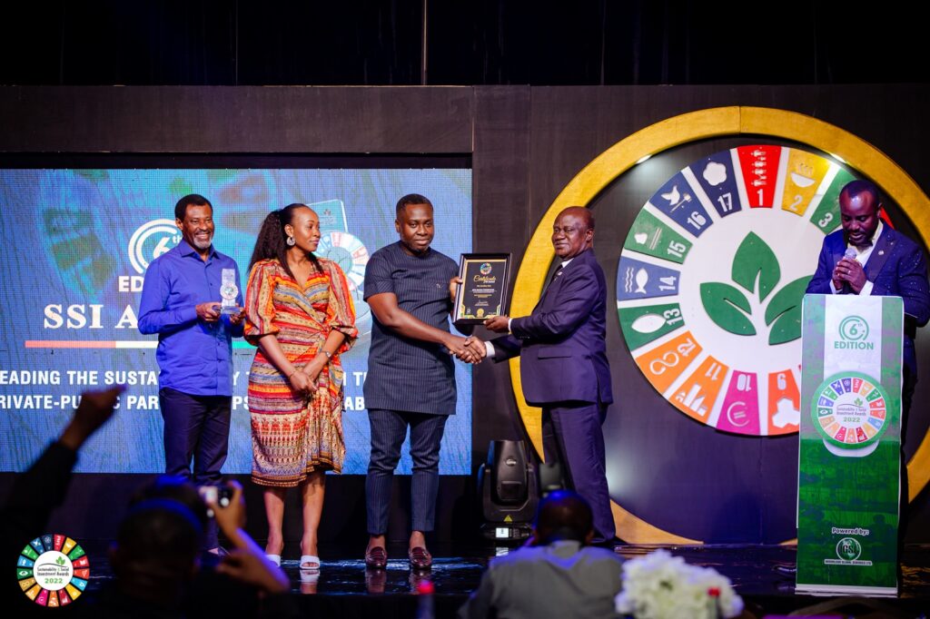 MTN Ghana Foundation recieving an award